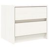 vidaXL Nočna omarica bela 40x31x35,5 cm trdna borovina