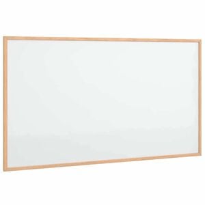 vidaXL Magnetna bela tabla z okvirjem iz masivnega borovega lesa 100 x 55 cm