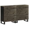 vidaXL Bivalne omare 2 kosa Črna 60x33x75 cm Masivni les Mango