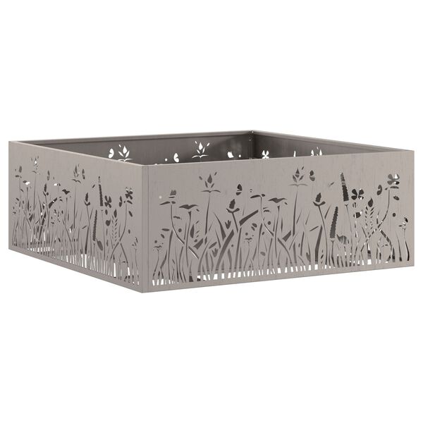 vidaXL Ogenj Rjava 80 x 80 x 30 cm Odporno jeklo