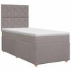 vidaXL Postelja boxspring z vzmetnico Taupe 80 x 200 cm Blago