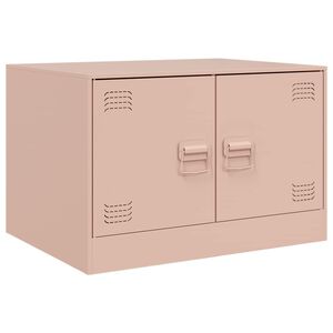 vidaXL Klubska mizica roza 67x50x44 cm jeklo