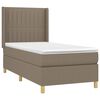 vidaXL Box spring postelja z vzmetnico taupe 80x200 cm blago