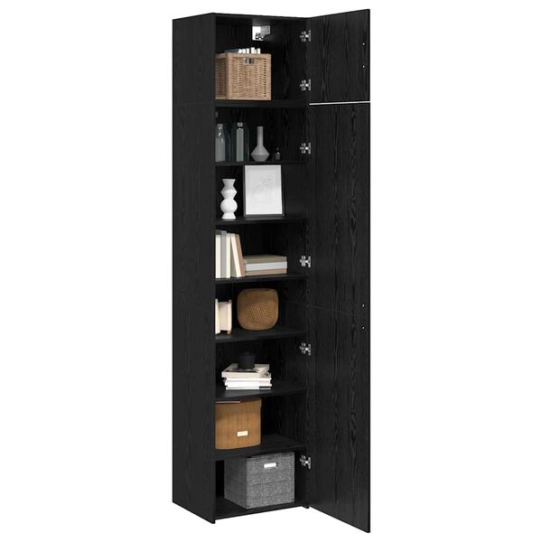 vidaXL Strani &scaron;al 3 pcs Črna Orehovina