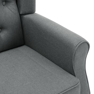vidaXL Masažni stol s stolčkom za noge svetlo sivo blago