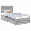 vidaXL Konstrukcija postelje Siva Sonoma 100 x 200 cm Konstruiran les