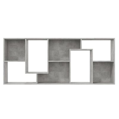 vidaXL Knjižna omara betonsko siva 67x24x161 cm iverna plošča