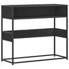vidaXL Konzolna mizica črna 90x35x80 cm inženirski les