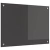 vidaXL Kuhinjski panel Temno siva 70 x 50 cm kaljeno steklo