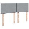 vidaXL Box spring posteljni z vzmetnico svetlo siv 140x190 cm blago