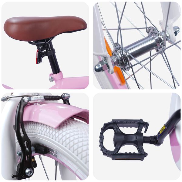 vidaXL Otro&scaron;ko Kolo 20 Palcev za starost od 6 do 11 let Svetlo roza