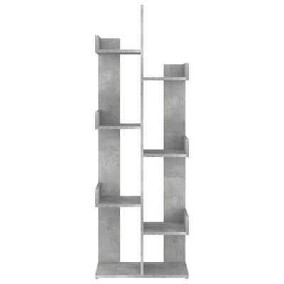 vidaXL Knjižna omara betonsko siva 48x25,5x140 cm iverna plošča