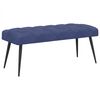 vidaXL Klop s gumbnim oblazinjenjem Policijska modra 110 x 40 x 46 cm
