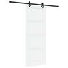 vidaXL Drsna vrata 83 x 211 cm Inženirski les Bela in črna