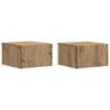 vidaXL Stenska stranska miza 2 pcs Artisan hrast 34,5 x 33 x 20 cm