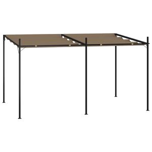vidaXL Paviljon z zložljivo streho 400x300x233 cm taupe