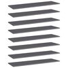vidaXL Dodatne police za omaro 8 kosov visok sijaj sive 100x30x1,5 cm