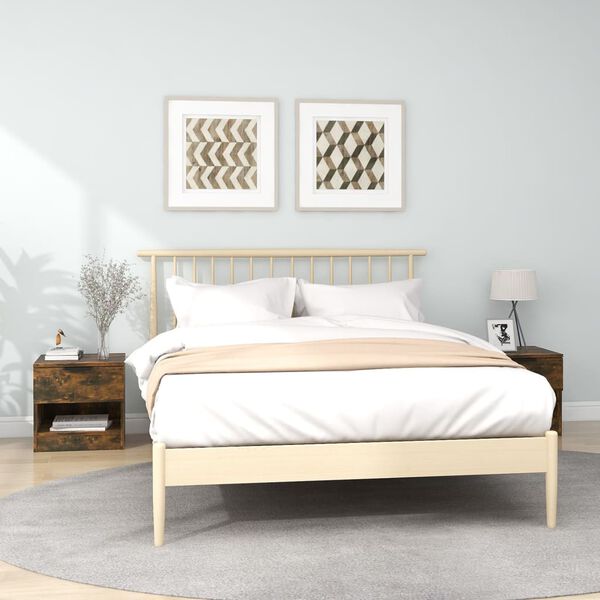 vidaXL Nočna omarica 2 kosa dimljeni hrast konstruiran les