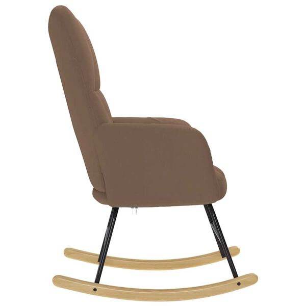 vidaXL Gugalni stol rjavo blago