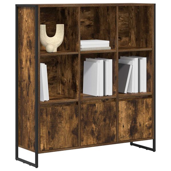 vidaXL Knjigovni omar 2 pcs Dimni hrast 99,5 x 30 x 108 cm