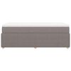 vidaXL Box spring postelja z vzmetnico taupe 100x200 cm blago