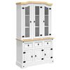 vidaXL Visoka omara Corona bela 112x43x191,5 cm trdna mehi&scaron;ka borovina