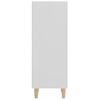 vidaXL Komoda bela 34,5x32,5x90 cm konstruiran les