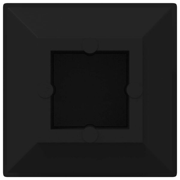 vidaXL Končne kapice 12 pcs Črna 15 x 15 x 15 mm PP