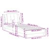 vidaXL Posteljni okvir brez vzmetnice Zadar siv 100x200 cm umetno usnje