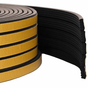vidaXL Samolepilni tesnilni trak za okna Črna 15 x 8 mm 12 m EPDM pena