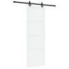 vidaXL Drsna vrata Bela in črna 83 x 232 cm Trdna borovina