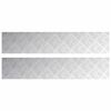vidaXL Stopnice 2 kos 100 x 20 cm srebrna Aluminij Pravokotna