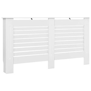 vidaXL Pokrov za radiator bel 152x19x81,5 cm MDF