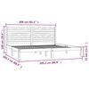 vidaXL Posteljni okvir iz trdnega lesa 200x200 cm