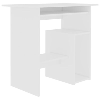 vidaXL Pisalna miza bela 80x45x74 cm iverna plošča