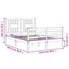 vidaXL Posteljni okvir z vzglavjem 120x200 cm trden les