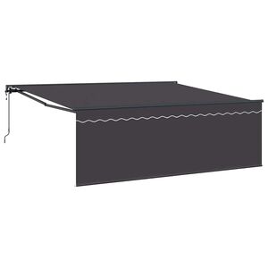 vidaXL Vlečna tenda Antracit 400 &times; 300 cm Poliester in aluminij