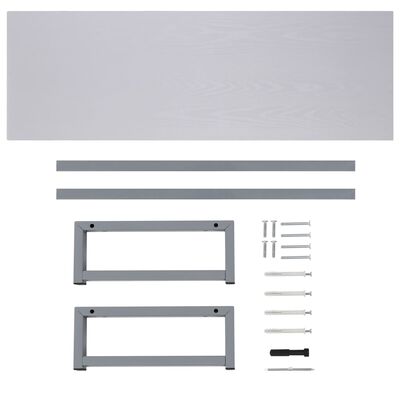 vidaXL Kopalniško pohištvo bele barve 120x40x16,3 cm