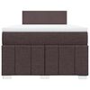 vidaXL Box spring postelja z vzmetnico temno rjav 120x200 cm blago