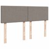 vidaXL Box spring postelja z vzmetnico taupe 160x200 cm blago