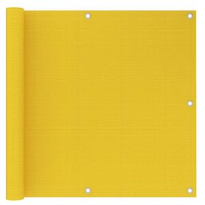 vidaXL Balkonsko platno rumeno 90x500 cm HDPE