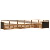 vidaXL Zunanja garnitura za sedenje 6 pcs Naravna 406 x 168,5 x 73 cm