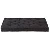 vidaXL Talna sedežna blazina za paleto bombaž 120x80x10 cm črna