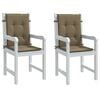 vidaXL Blazina za stol 2 kosa melanž taupe 100x50x4 cm blago