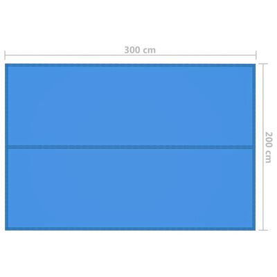 vidaXL Zunanja ponjava 3x2 m modra