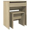 vidaXL Toaletna mizica in stolček sonoma hrast 60x40x113,5 cm