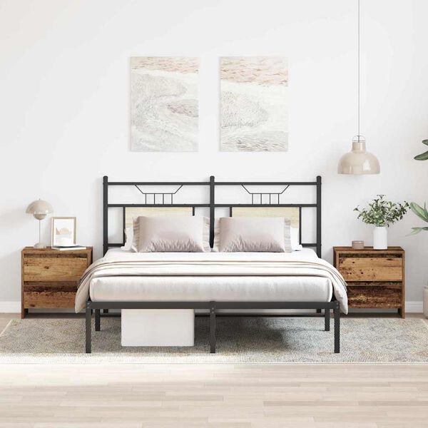 vidaXL Nočna omarica 2 pcs Star les 45 x 34 x 44,5 cm Konstruiran les