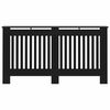vidaXL Pokrov za radiator črn 152x19x81,5 cm mediapan