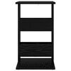 vidaXL Stranska miza Črna Orehovina 40 x 35 x 60,5 cm Konstruiran les