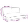vidaXL Set blazin za palete z blazino 3 pcs Antracit 120 x 80 x 12 cm